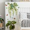 Fresh and Delicate Flower, Vine, Butterfly, Living Room and Dining Room Wall Decoration Stickers