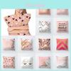 Super Soft Rose Gold Throw Pillow Case With Invisible Zipper And Easy To Clean Material