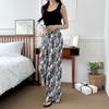 New Arrivals Open Run Women Bamboo Pattern Wild Bending Pants