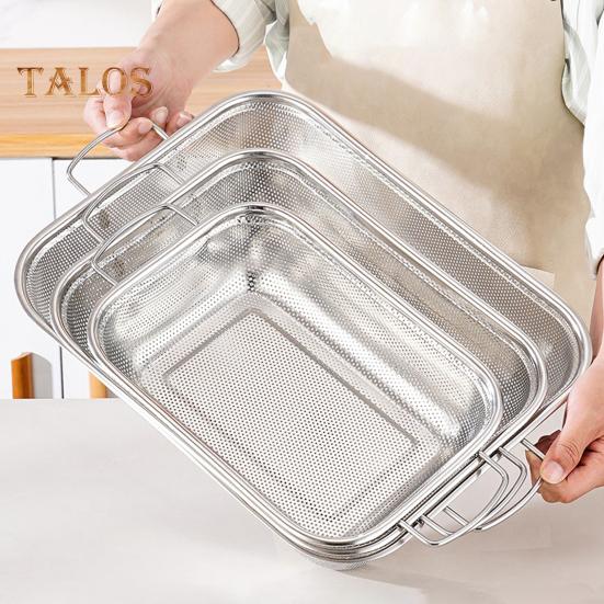 Drain Basket Pasta Strainer with Handle Large Capacity Rust-Resistant Dishwasher Safe Rice Noodle Filter Kitchen Colander