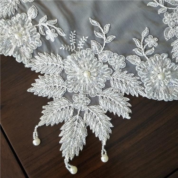 High Quality Pastoral Lace Embroidery Beaded Placemat Coaster Coffee Table Mat Cup Small Furniture Electrical Dust Cover Cloth