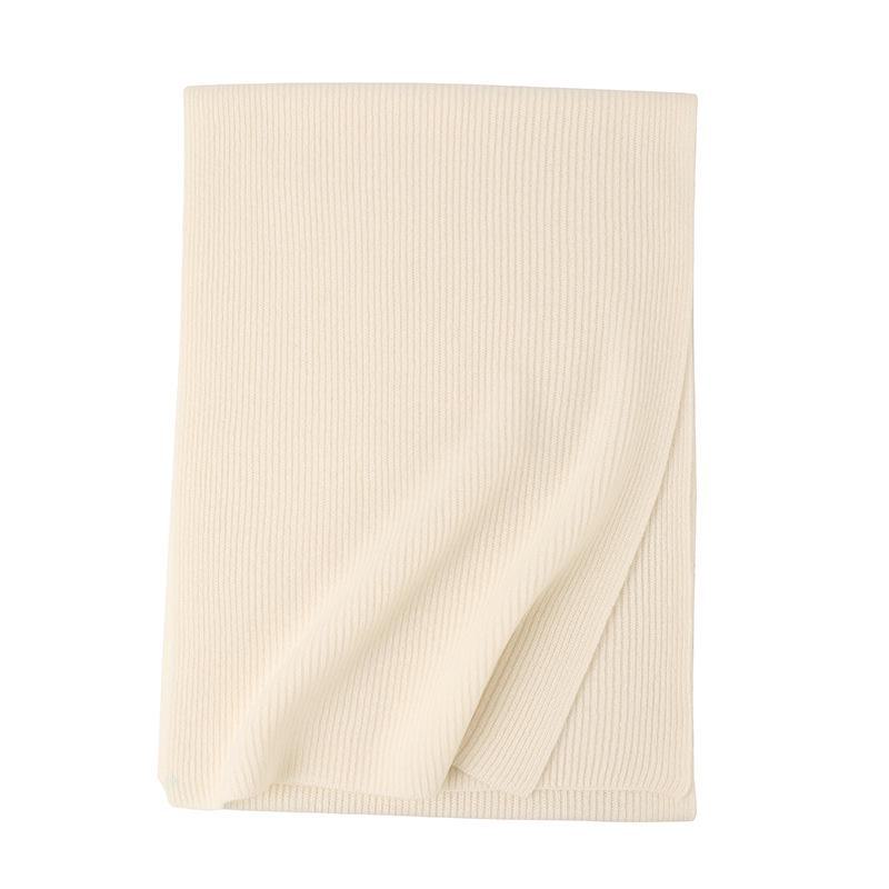 Unisex Solid Cashmere Scarf - Warm Knitted Fashion for Autumn & Winter