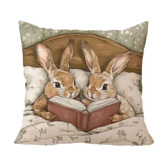 Pillow Cover Squealing Goat Donkey Rabbit Puppy Alpaca Print Cushion Case Sofa Bed Pillowcase Bedroom Dorm Home Decor