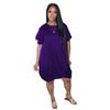 European and American new products independent station large size women's clothing new solid color casual bubble dress dress