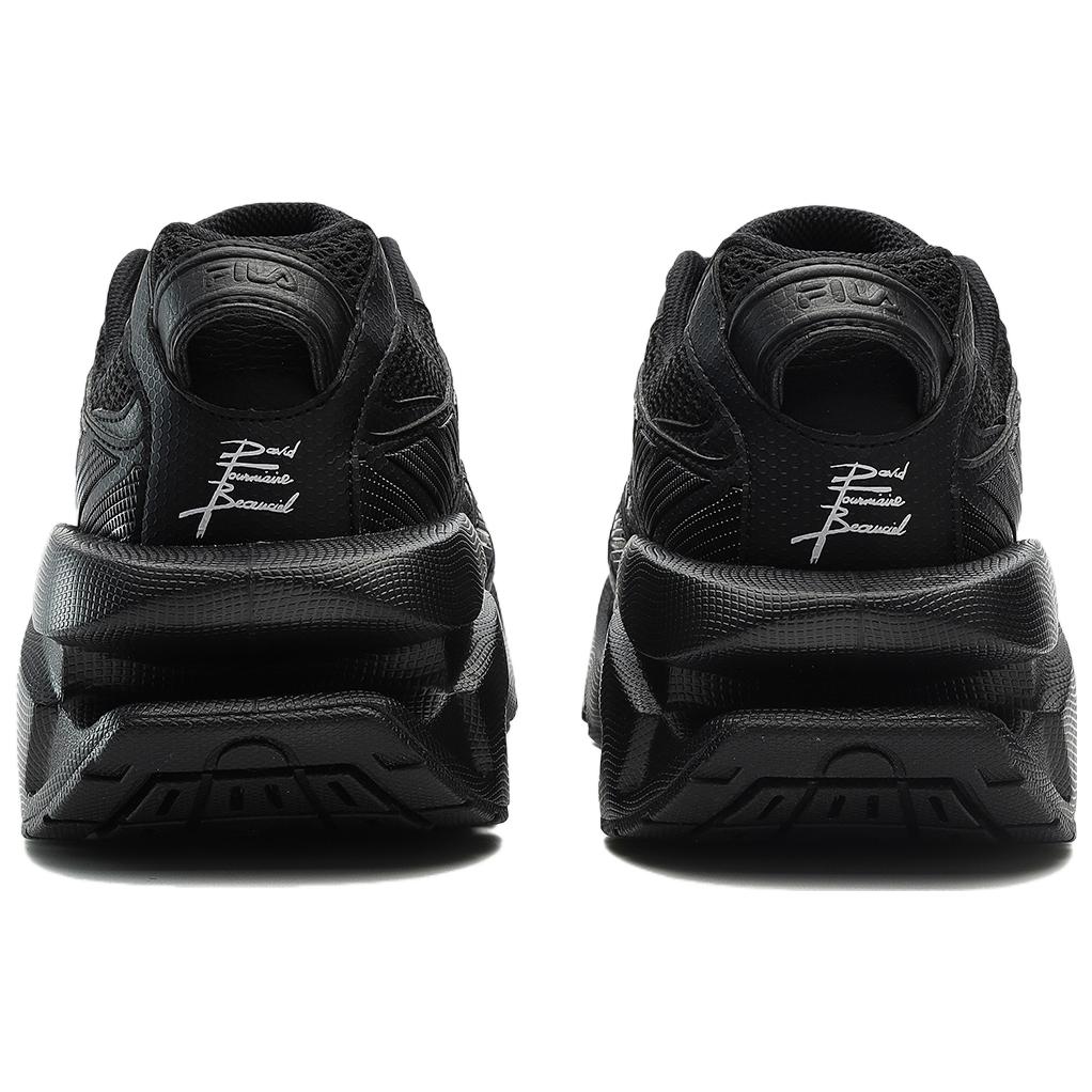 FILA Space Fabric Synthetic Leather TPU Comfortable Versatile Trendy Low-Top Dad Shoes Women sneaker Black F12W324103FBK