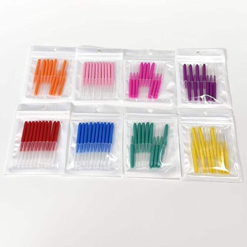 10-teilige bunte Interdentalbürsten für die kieferorthopädische Zahnreinigung und -pflege