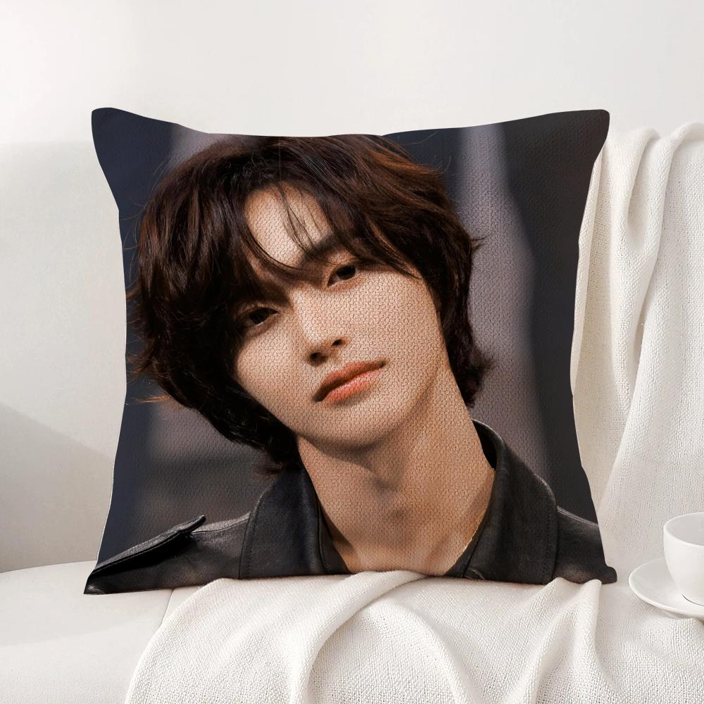 Hot Kpop Style Singer Park W-Wonbin Pillow Case Natural Linen Organic Fabric Double-Sided Printing Breathable Perfect For Home Decor