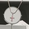 Spicy Girl Shiny Full Diamond Cross Pendant Long Necklace - Non-Fading Hip Hop Halloween Collarbone Chain