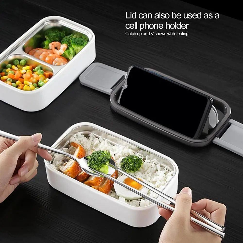 Double Layer Portable Lunch Box Sealed Design Divides Food Container  Camping