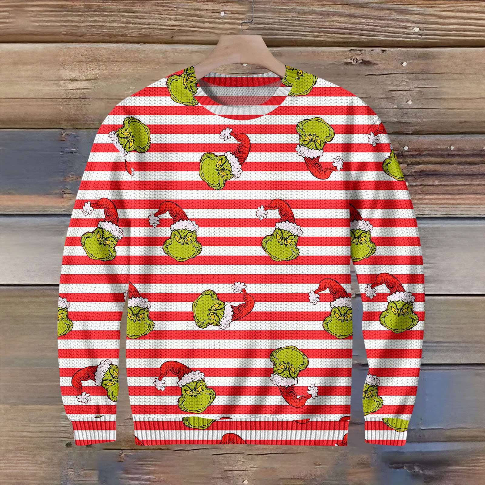 

Рождественский мужской повседневный свитер с принтом XL арбуз красный