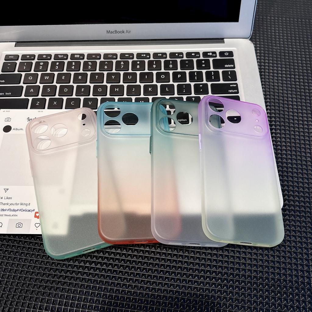 Gradient Matte Soft TPU Phone Case For iPhone 17 Air 16 Plus 15 14 13 12 11 Pro Max 17 Pro Max Ultra-Thin Anti-Fall Shockproof Full Protection Cover
