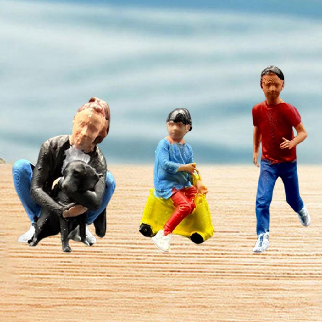 1/64 Miniature Figure People Figure Resin 1:64 Scale Tiny People Figurine for Crafts Photography Diorama Ornament Layout