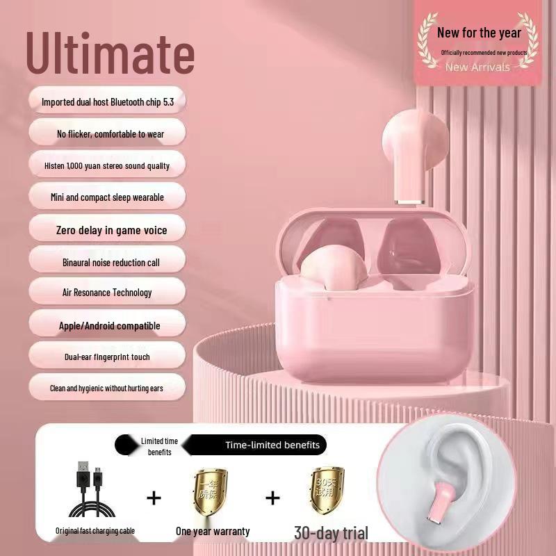 2025 Kabellose Bluetooth-Kopfhörer: Semi-In-Ear, Lange Akkulaufzeit, Kompatibel mit Apple & Android, Für Frauen entwickelt.