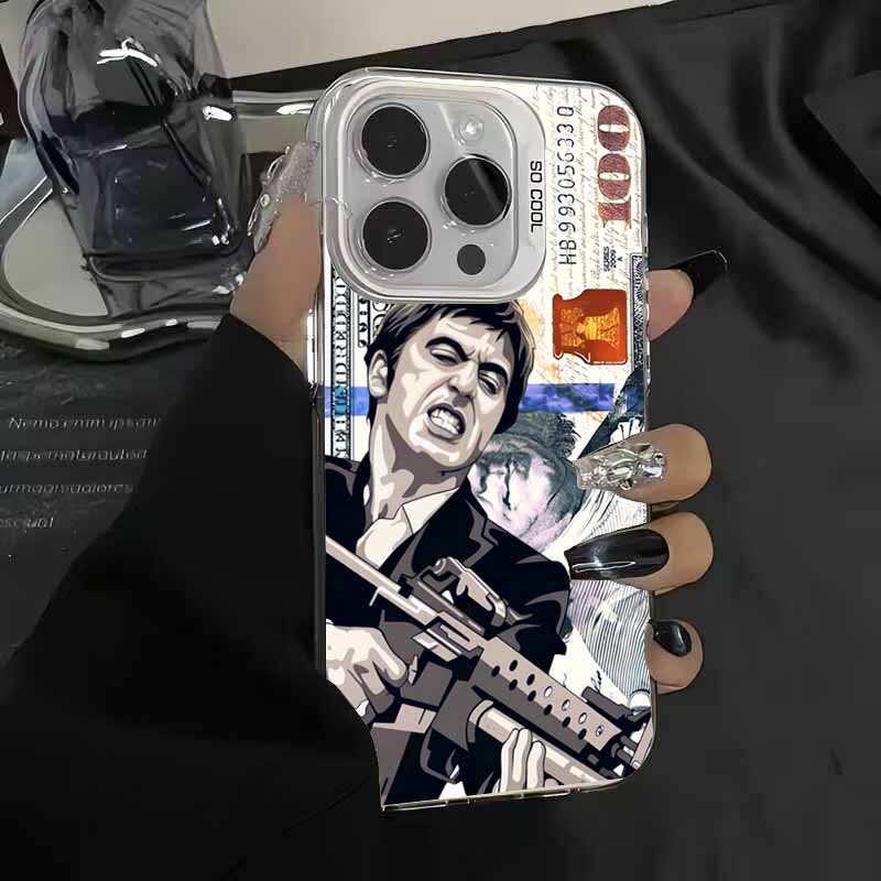 

T-Tony M-Montana S-Scarface Fashion Phone Case For iPhone 17 16 15 14 13 12 11 Pro Max Colorful Cover Case Funda iPhone 16 Pro