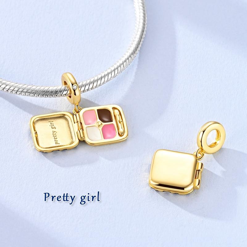 925 Sterling Silver Charms Pendant Perfume Bottle Lipstick High Heels Charming Women's Charms Fit Original Bracelet Jewelry Gift