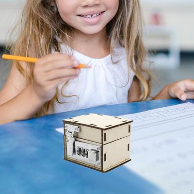 DIY Lockbox Making Material Wooden Handcrafted Durability Gift Teaching Aids Small