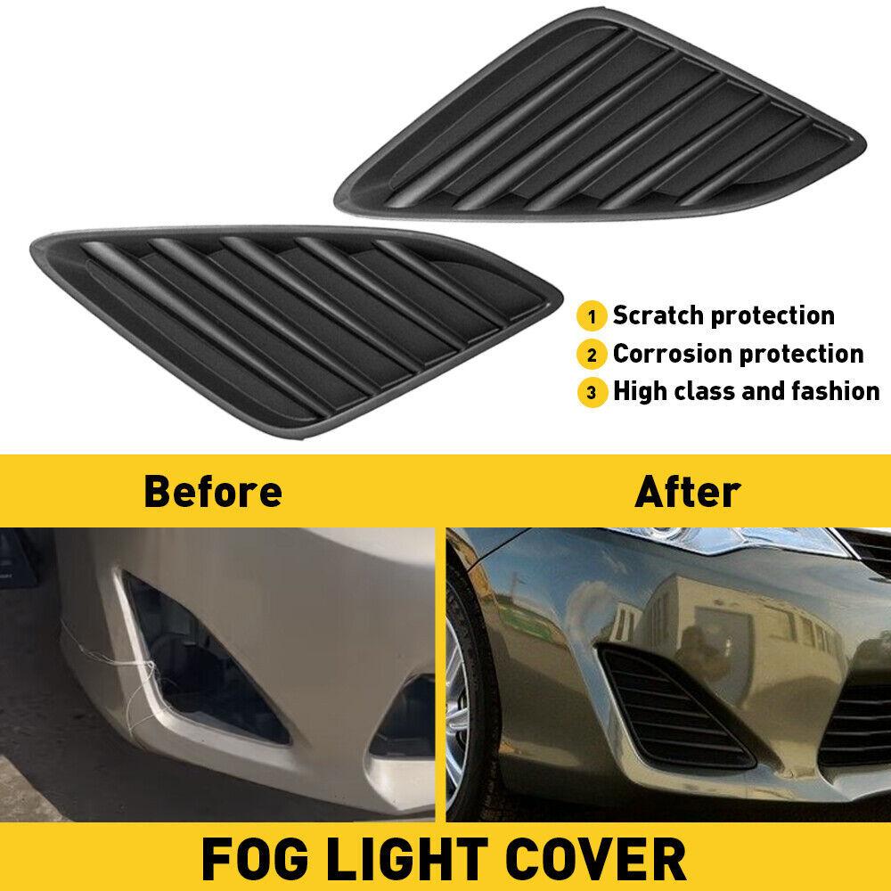 2x Front Bumper Fog Lamp Cover Frame Trim CapFor Toyota Camry 2012-2014 LH+RH