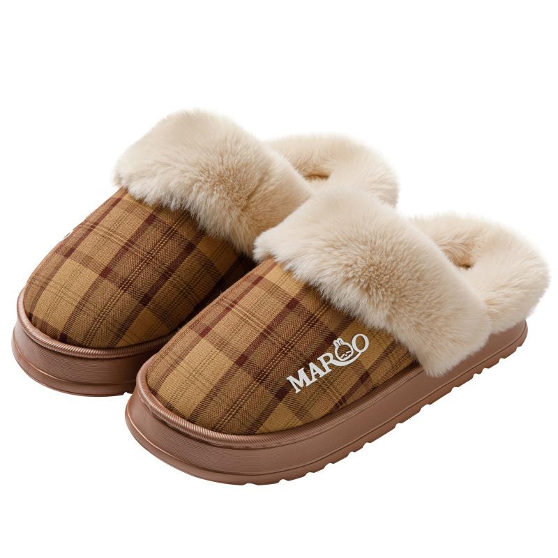 Cotton shoes shoes EVA wool slippers indoor home shoes autumn and winter warm and comfortable piled thickened bottom cotton mop