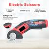 Cordless Electric Scissors 4V 2000mah Rechargeable Cutter with Safety Lock 240RPM for Cardboard Leather Paper Felt