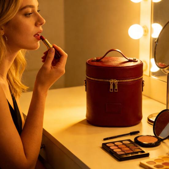 Travel Cosmetic Case Women Makeup Organizer with Removable Divider Waterproof Makeup Case Toiletry Bag for Vanity Vacation