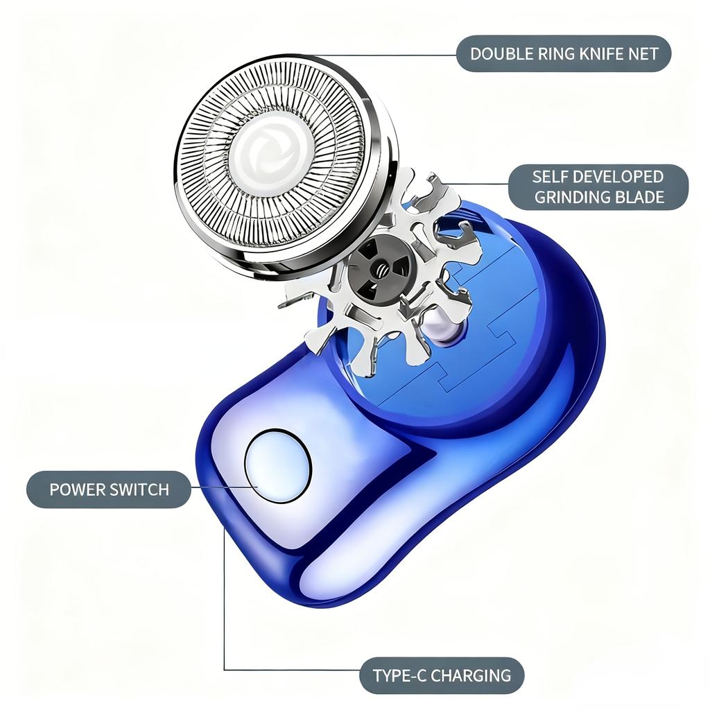 Electric Razor for Men, Mini Electric Shaver for Men - Portable Shaving USB Rechargeable Beard Trimmer for Home, Travel, Business, Holiday Gift