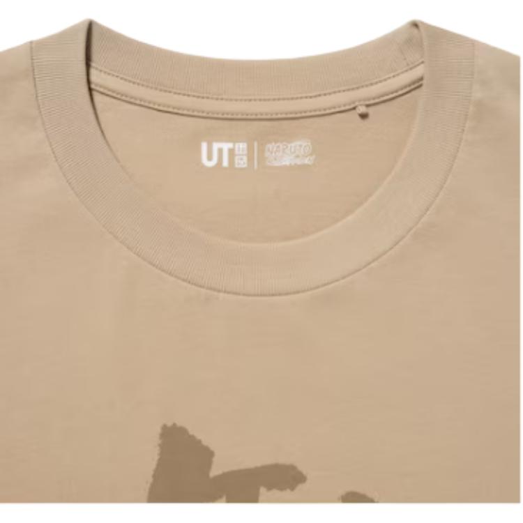 Uniqlo X Naruto Collaboration FW23 Front Graphic Print Short Sleeve T-Shirt Men T-Shirts Beige 470973-31