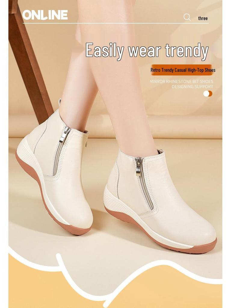 2025 Jaro/Podzim Retro Dámské Mokasíny s Měkkou Podrážkou ve Velkých Velikostech – Prodyšné, Ležérní, Jednoduché Boty pro Maminky