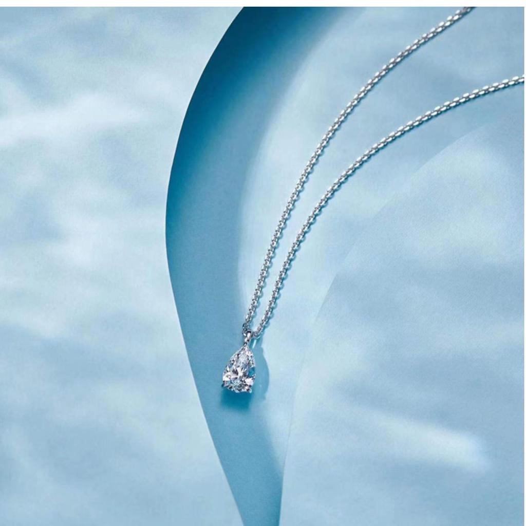 Lulu Tong 2022 Pear-Shaped Sterling Silver Pigeon Egg Necklace for Women