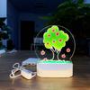 LED Lights Acrylic Message Board Erasable USB Drawing Board Bedroom Night Light Birthday Gift