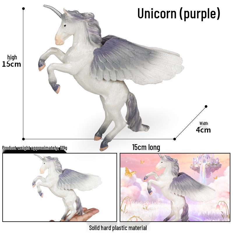 European Mythical Pegasus Unicorn Toy Model: Elf, Mythical Creature, Magic Beast 