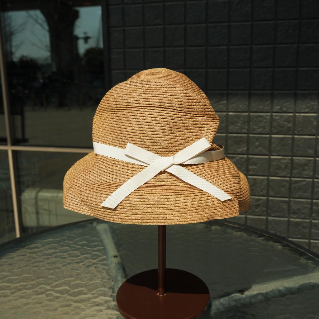 Japanese Pleated Straw Hat Women'S Summer Shading Sun Protection Beach Casual Hat Box Hat Irregular Sun Hat