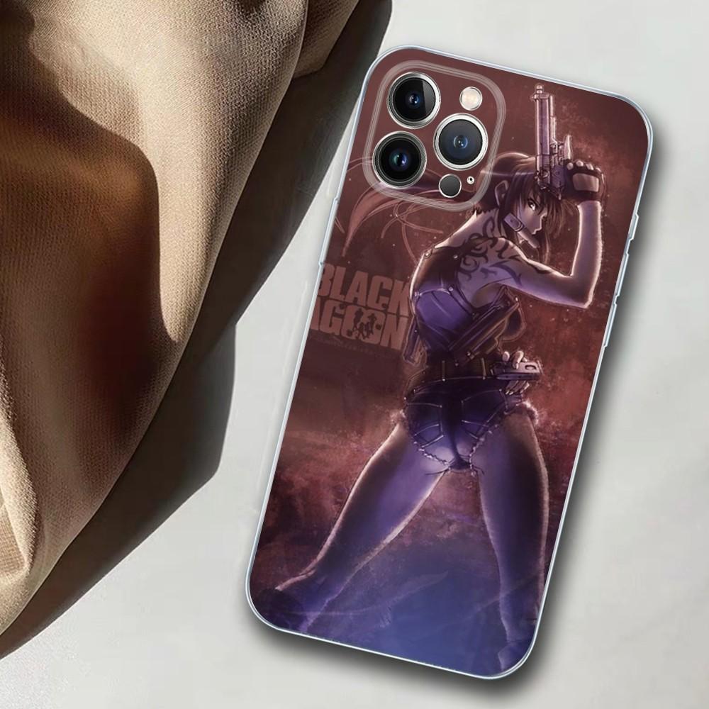 Black Lagoon Phone Case For iPhone 14 11 12 13 Mini Pro XS Max Cover 6 7 8 Plus X XR SE 2020 Funda Shell
