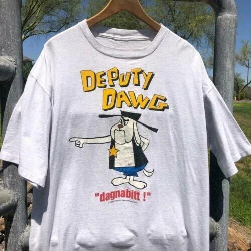 Футболка Deputy Dawg Белая Унисекс Хлопковая Футболка Смешной Подарок Все Размеры S-4XL XXXXL