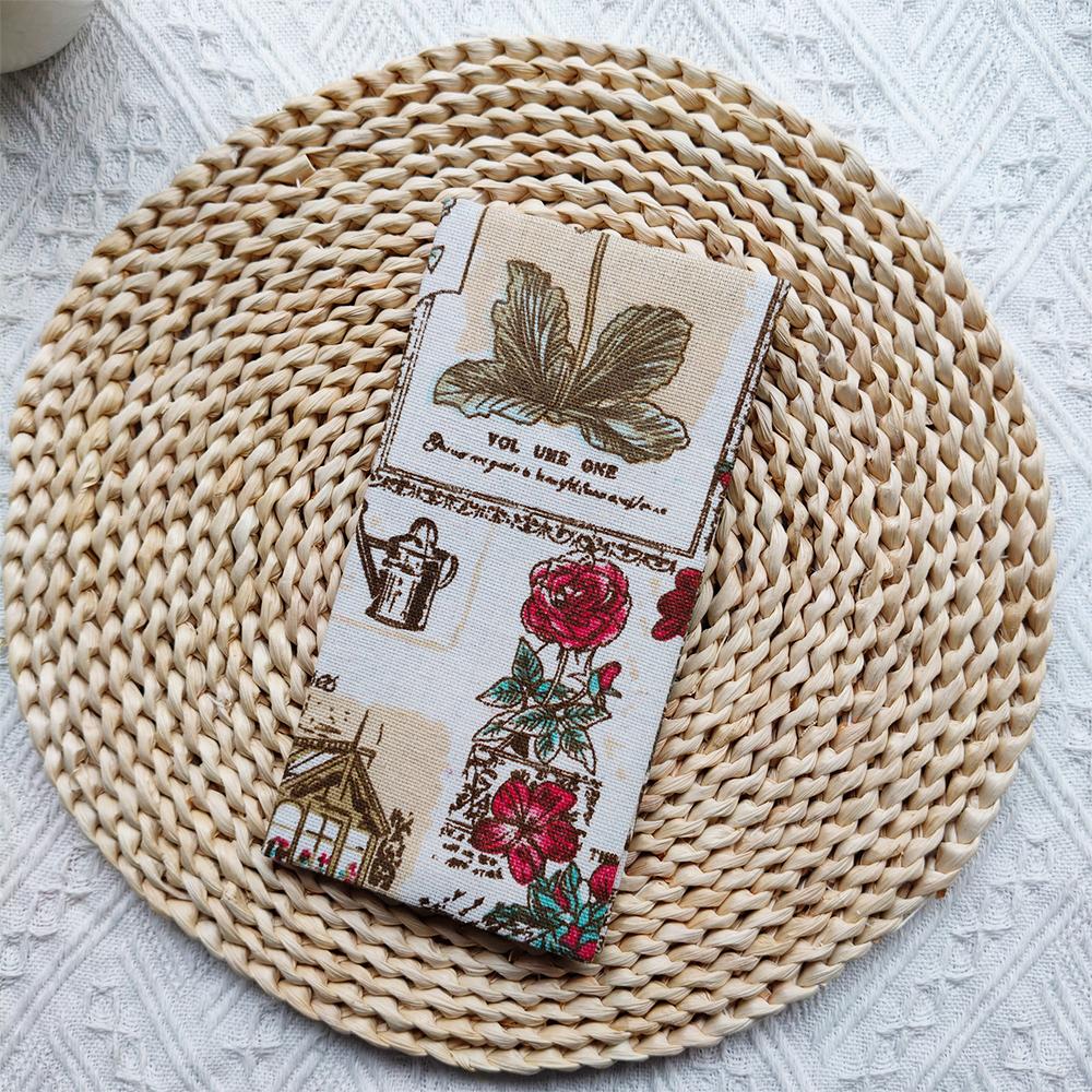 Fromthenon Cute Animal Flower Series Cloth Material Weeks Cover Weekly Diary Planner Notebooks Sleeve Office Stationery Supplies