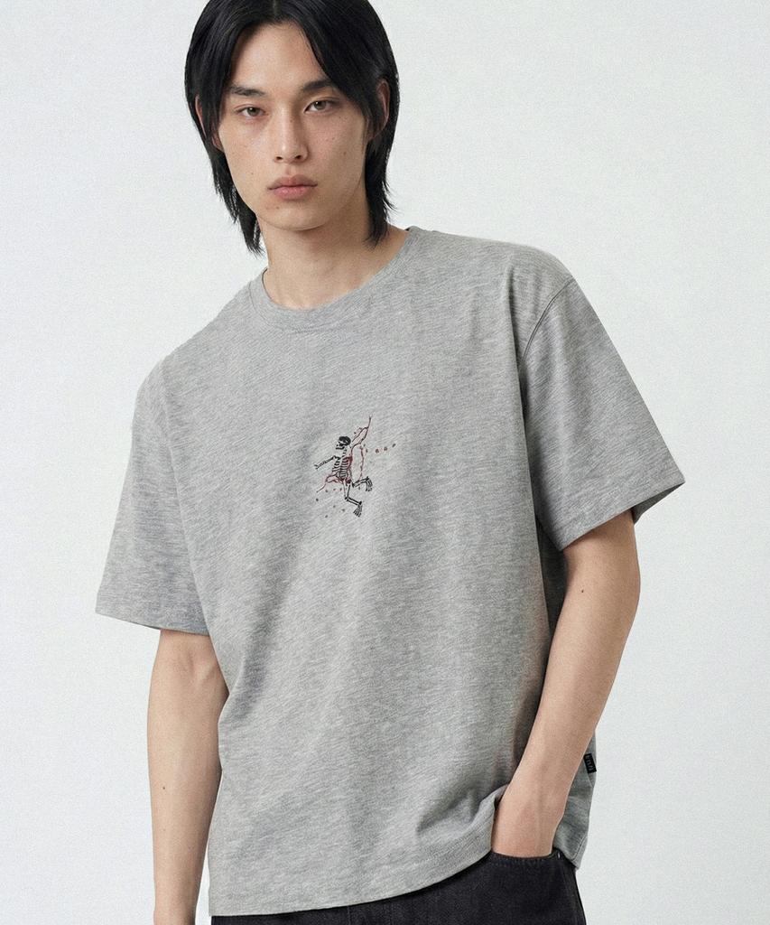 Odeupeol Lightning Crop T-Shirt(Gray)