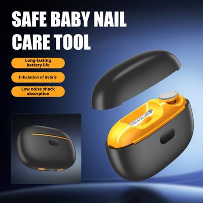 Elektrischer Nagelknipser mit Auffangbehälter LED-Licht Tragbar Kinder Erwachsene Senioren Fingernagel-Feile Schneider Polierer Automatischer Babynagel-Trimmer