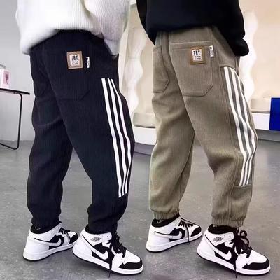 Boys' Striped Casual Sweatpants - Spring, Autumn, Winter Styles