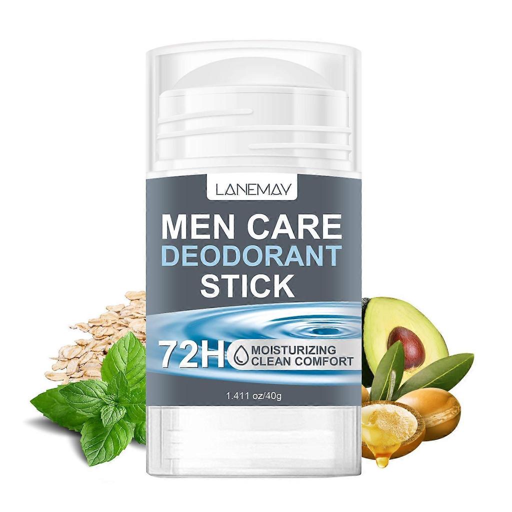 Men's Deodorant Stick for Body and Underarm Odor, Sweat-Inhibiting, Deodorizing, Refreshing Deodorant Stick