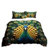 Peacock Series 3D Digital Printing Three-Piece Bedding Kit Bed Sheet Quilt Cover