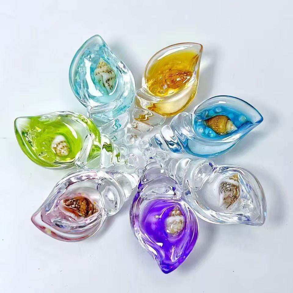 Luminous Conch Shell Acrylic Keychain & Jewelry Accessories