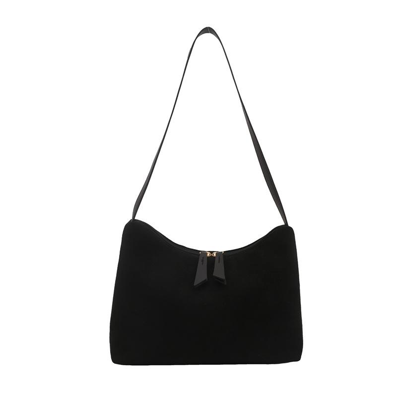 Retro Deerskin Fleece Tote Bag Women'S Autumn And Winter High-Value Fashion Shoulder Messenger Bag Commuter Bag