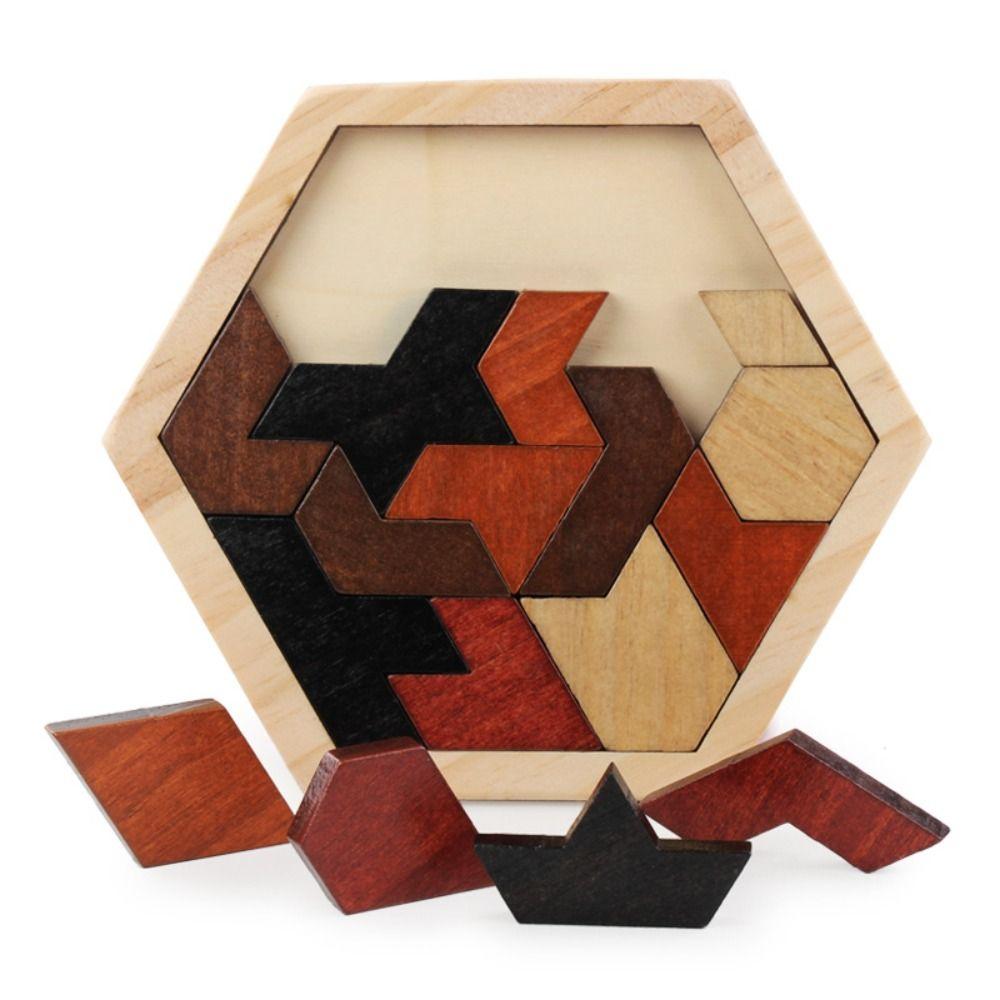 Jigsaw Wooden Geometry Puzzle Toys Pattern Cognitive Jigsaw Puzzle Board Boys Girls