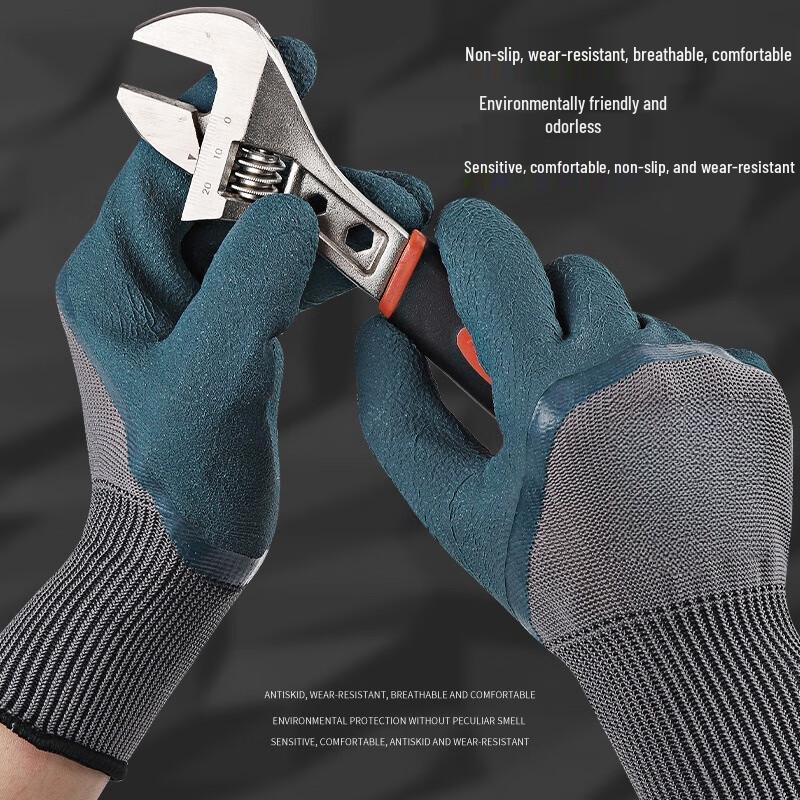 Abriebfeste Gummi-beschichtete Arbeitshandschuhe