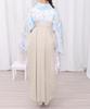 Plain Hakama for Girls [KYOETSU] (White-gray Brown, 91cm)