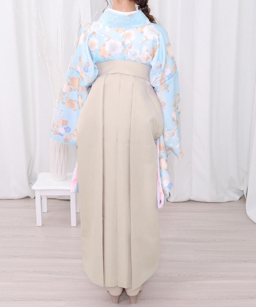 Plain Hakama for Girls [KYOETSU] (White-gray Brown, 91cm)
