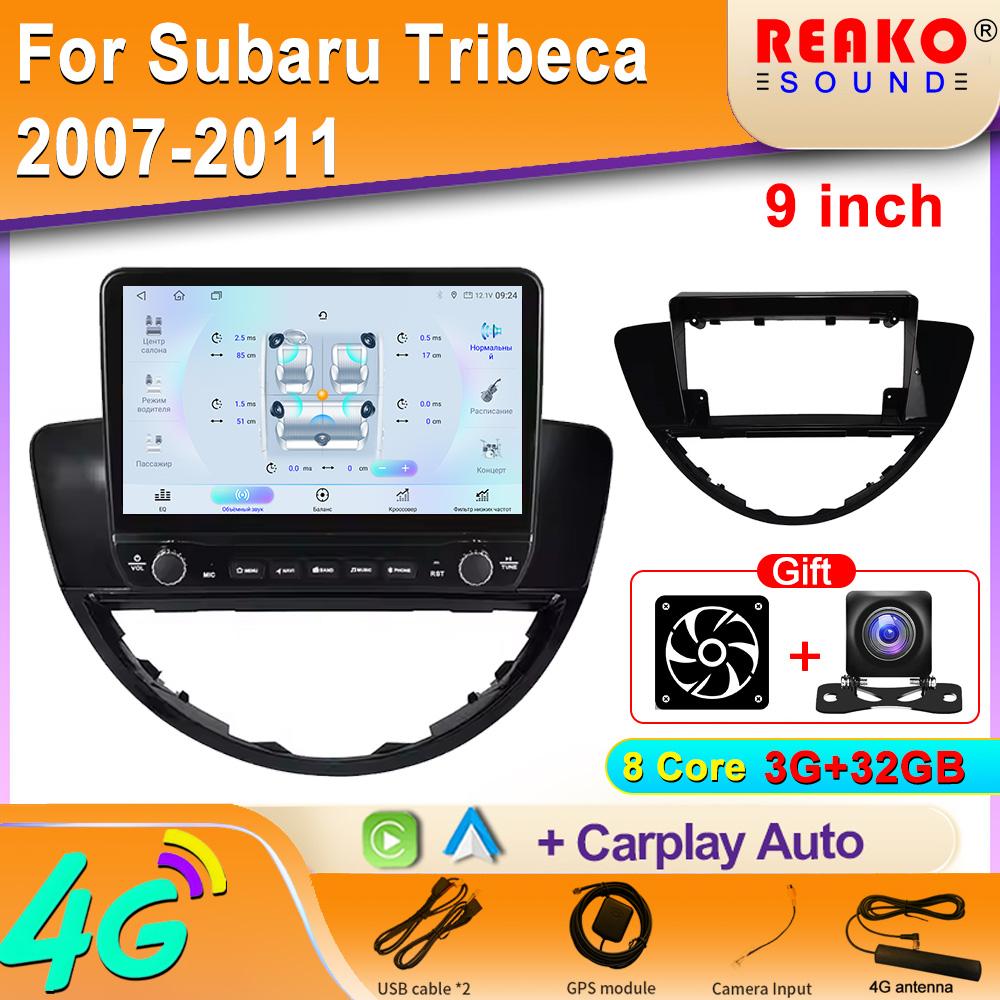 Android For Subaru Tribeca 2007-2011 Car Radio Carplay Navigation GPS Stereo Auto Screen Bluetooth Multimedia Player
