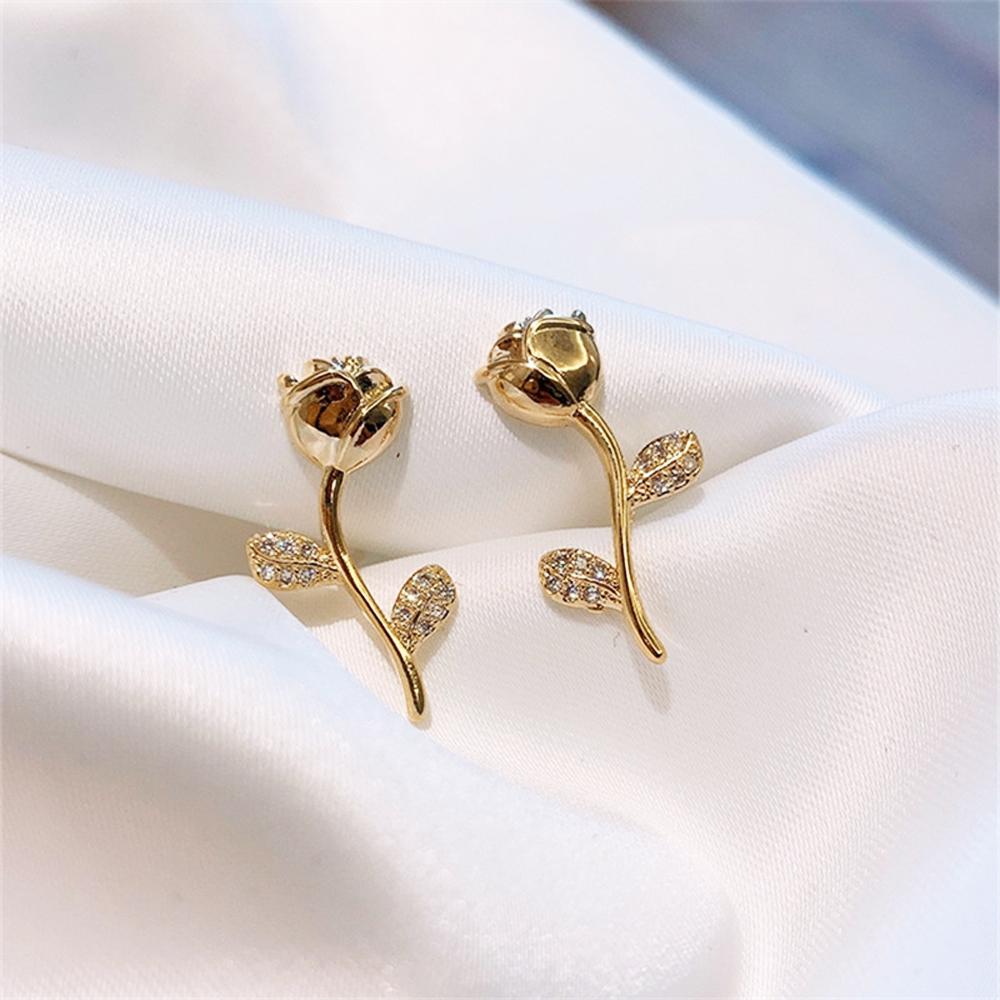 

Mini Female Crystal Women Jewelry Gifts Geometry Earrings Stud Earrings Rose золотой