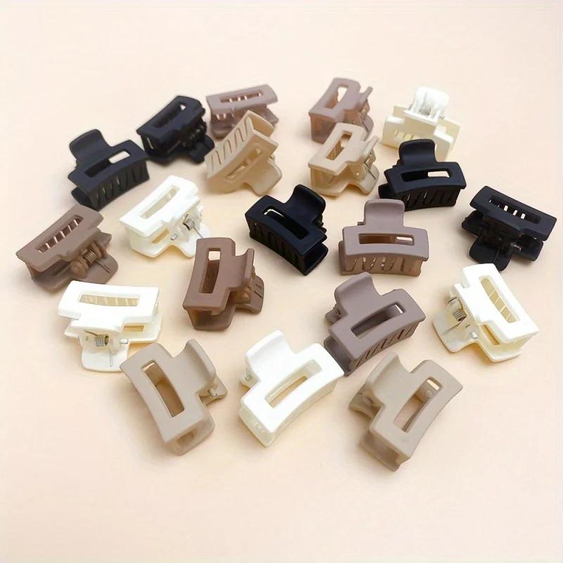 20Random Mixed Hair Mini Small Grab Clip Matte Milk Coffee Color Girl Bangs Cute Hairpin Small Grab Clip Side Hairpin Decoration