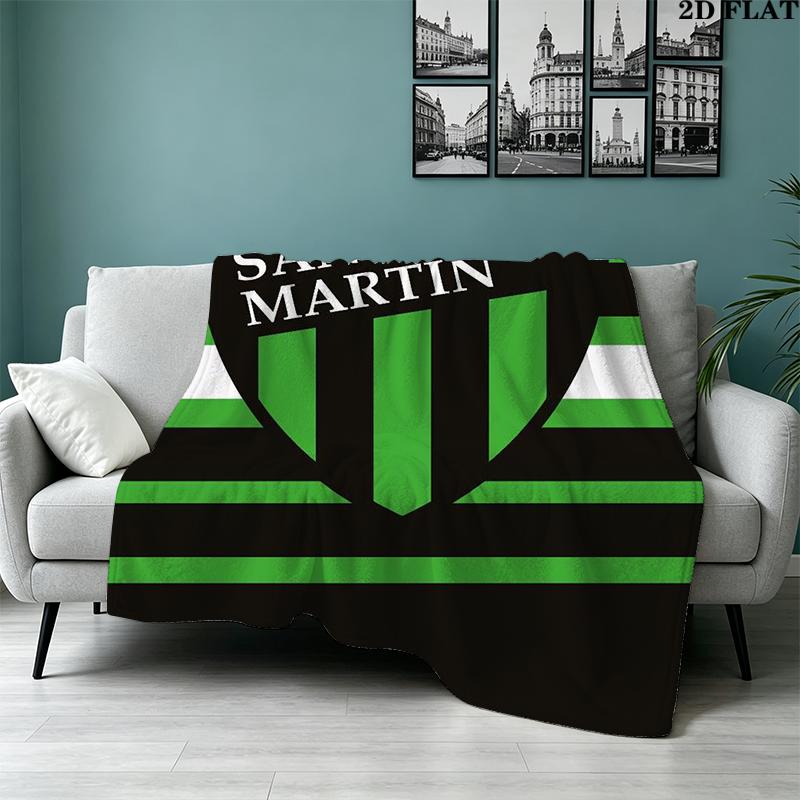 San Martin Print Flannel Blanket High Quality Warm Comfortable Cover for All Seasons Perfect for Gifts Home Decor
