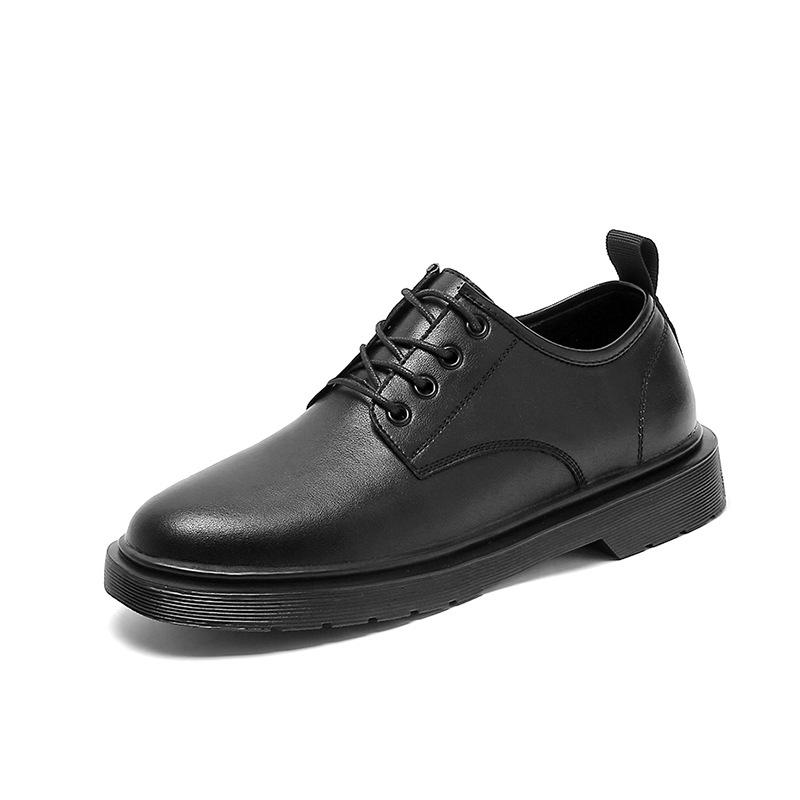 

Кожаные туфли мужские деловые туфли дерби британские повседневные кожаные туфли мужские свадебные туфли увеличивающие рост мужские туфли 6070-J 44 чёрный